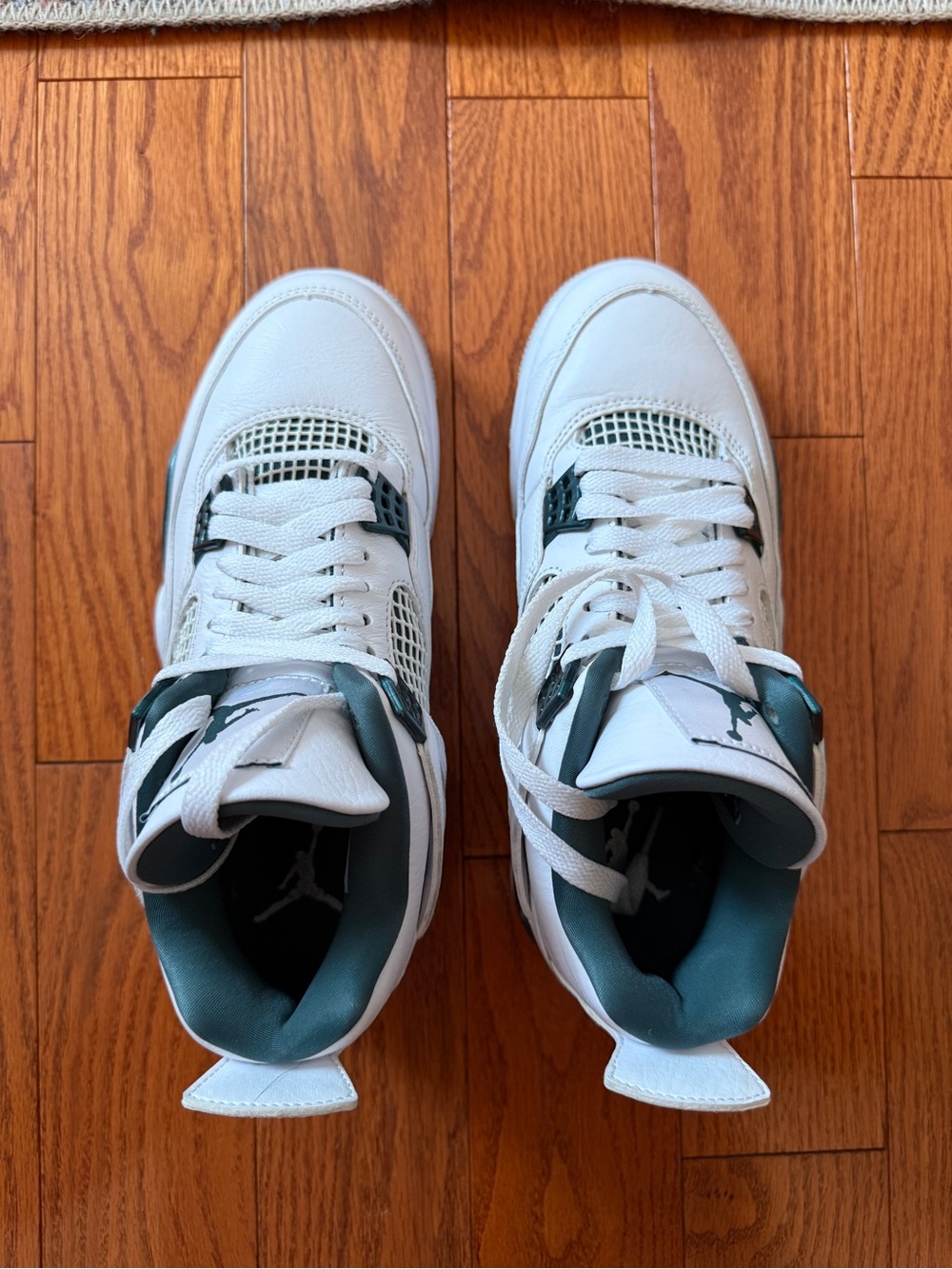 Jordan Retro High Top Sneakers in White and Teal